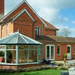 house with conservatory - closer